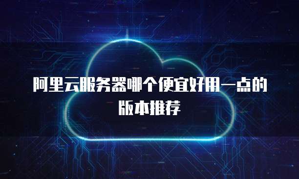 阿里云服务器哪个便宜好用一点的版本推荐