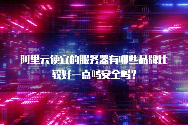 阿里云便宜的服务器有哪些品牌比较好一点吗安全吗?