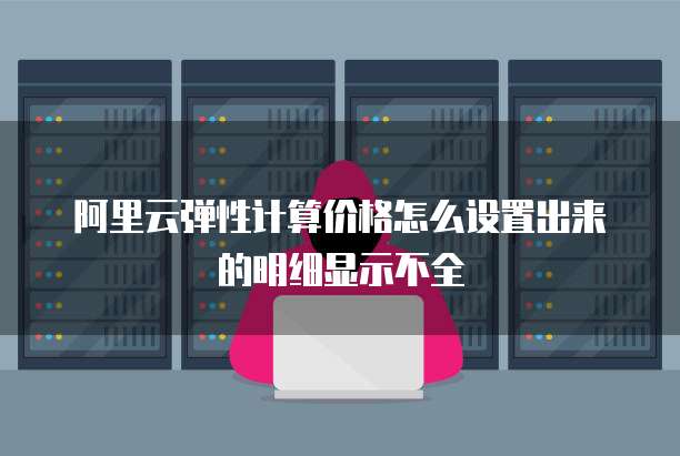 阿里云弹性计算价格怎么设置出来的明细显示不全