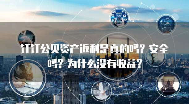 钉钉公贝资产返利是真的吗?安全吗?为什么没有收益?