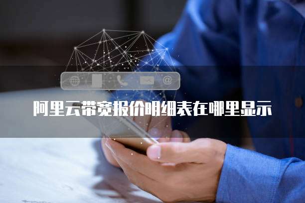 阿里云带宽报价明细表在哪里显示