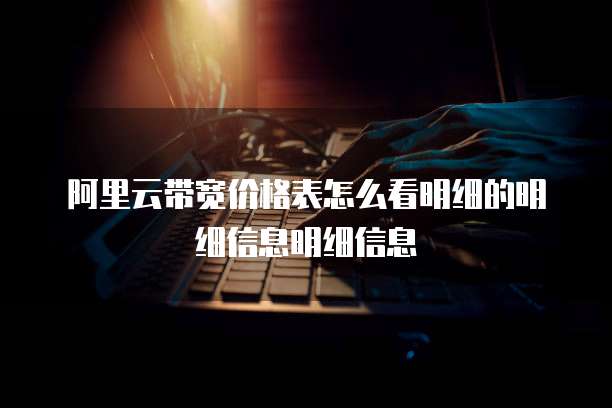 阿里云带宽价格表怎么看明细的明细信息明细信息