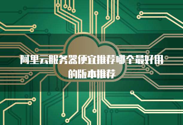 阿里云服务器便宜推荐哪个最好用的版本推荐