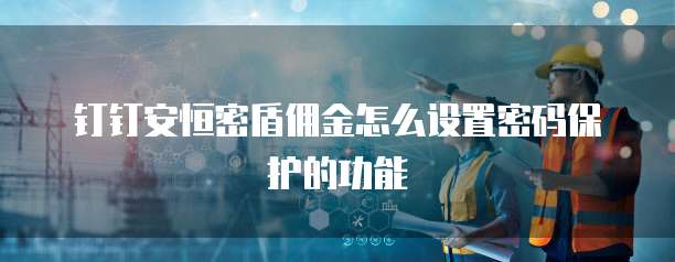 钉钉安恒密盾佣金怎么设置密码保护的功能