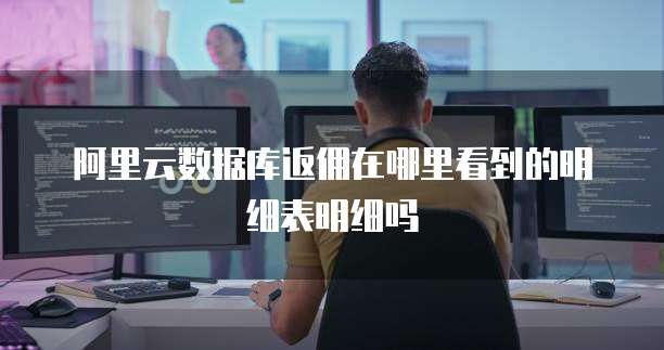阿里云数据库返佣在哪里看到的明细表明细吗