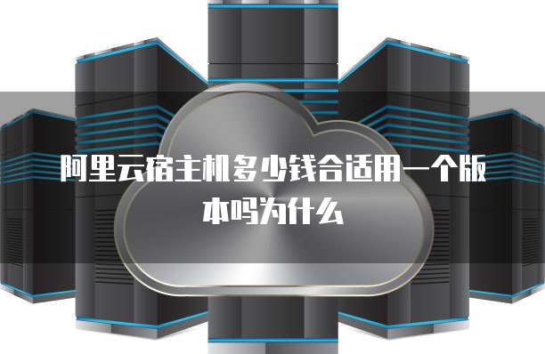 阿里云宿主机多少钱合适用一个版本吗为什么