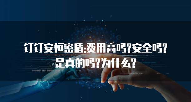 钉钉安恒密盾:费用高吗?安全吗?是真的吗?为什么?