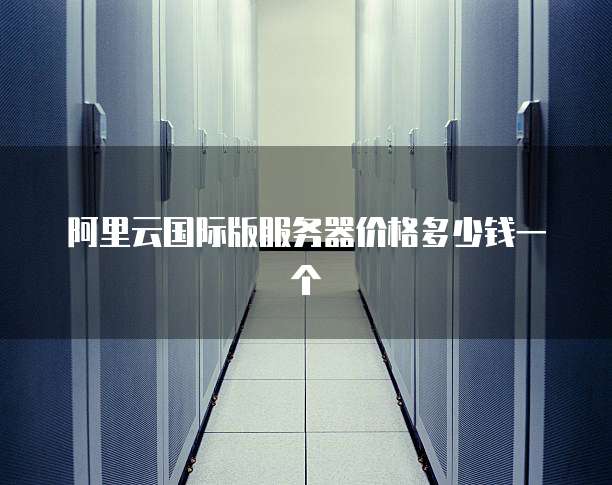 阿里云国际版服务器价格多少钱一个