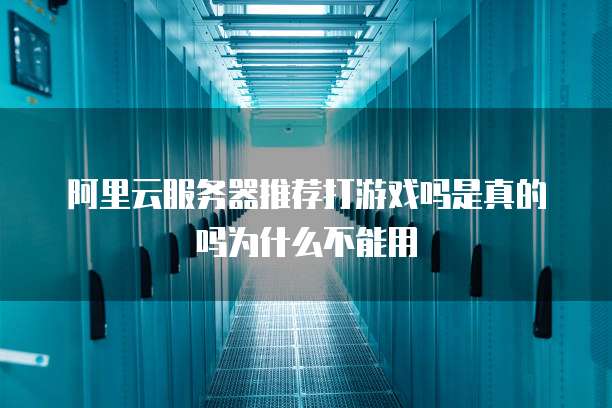 阿里云服务器推荐打游戏吗是真的吗为什么不能用