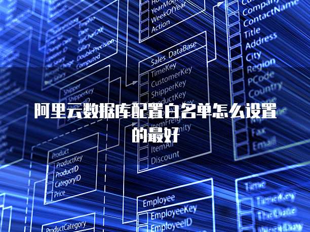 阿里云数据库配置白名单怎么设置的最好