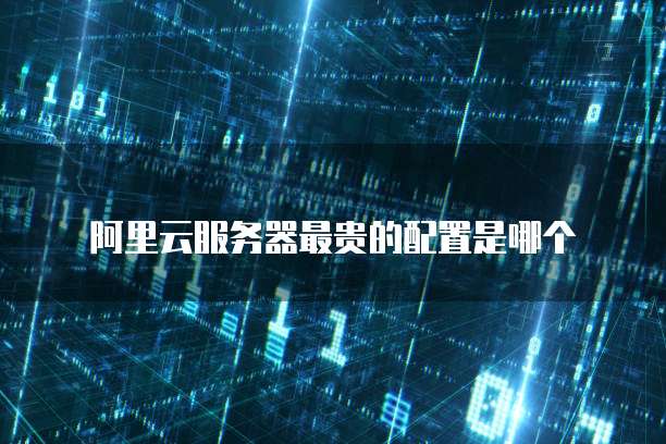 阿里云服务器最贵的配置是哪个