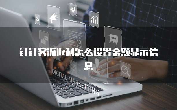钉钉客流返利怎么设置金额显示信息