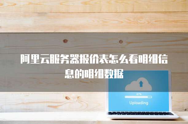 阿里云服务器报价表怎么看明细信息的明细数据