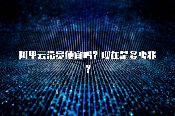 阿里云带宽便宜吗?现在是多少兆?