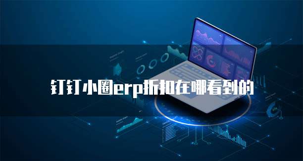 钉钉小圈erp折扣在哪看到的