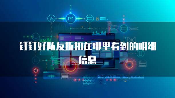 钉钉好队友折扣在哪里看到的明细信息