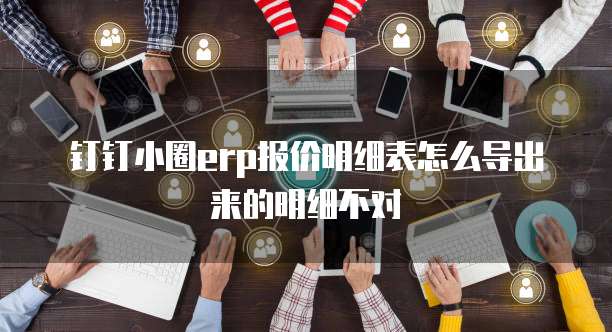 钉钉小圈erp报价明细表怎么导出来的明细不对