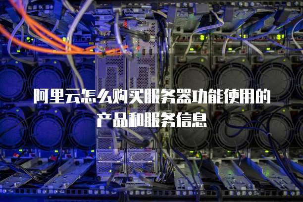 阿里云怎么购买服务器功能使用的产品和服务信息