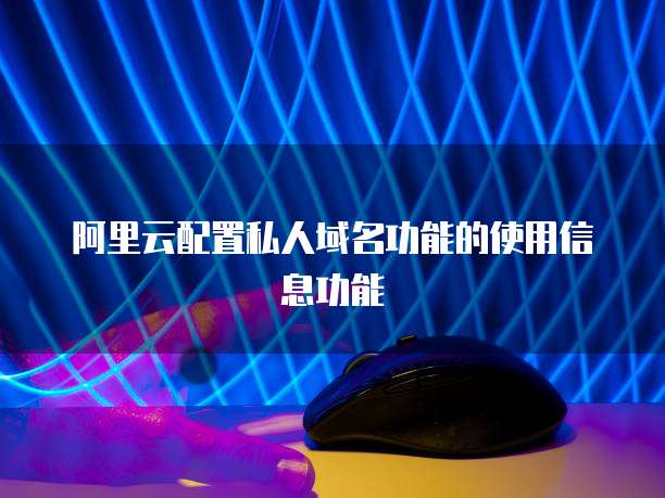 阿里云配置私人域名功能的使用信息功能