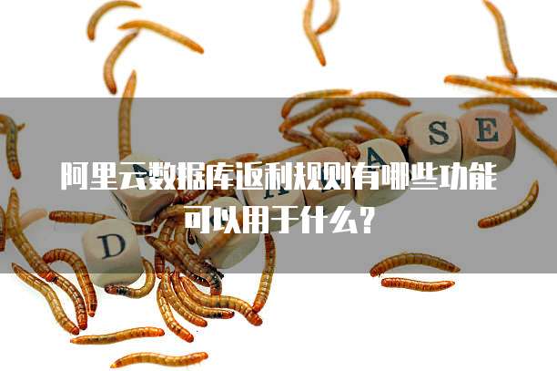 阿里云数据库返利规则有哪些功能可以用于什么?