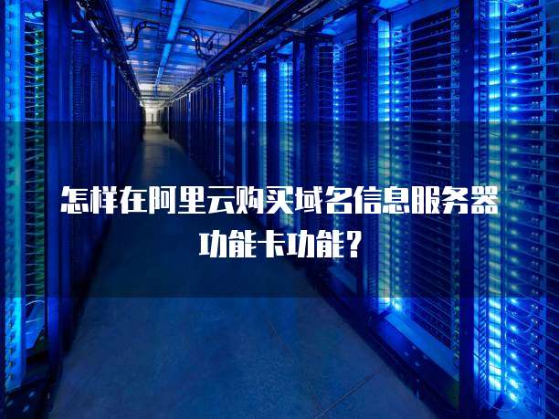 怎样在阿里云购买域名信息服务器功能卡功能?