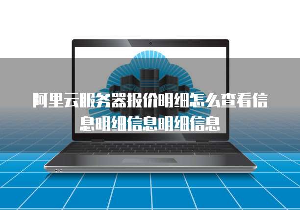 阿里云服务器报价明细怎么查看信息明细信息明细信息