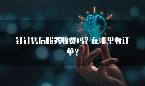 钉钉售后服务收费吗?在哪里看订单?