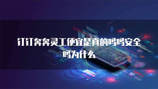钉钉奔奔灵工便宜是真的吗吗安全吗为什么