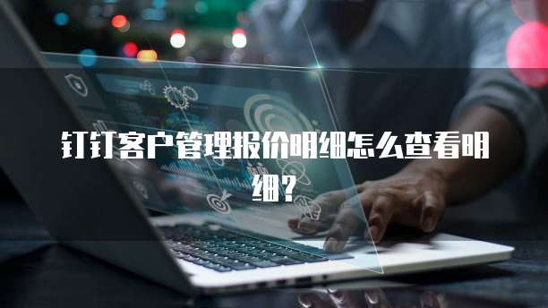 钉钉客户管理报价明细怎么查看明细?