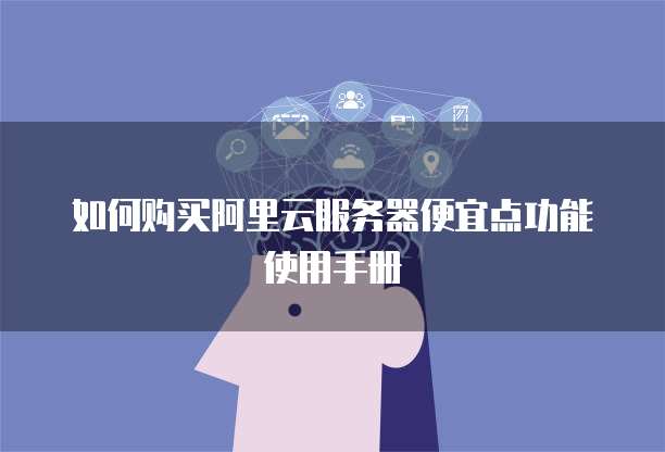 如何购买阿里云服务器便宜点功能使用手册