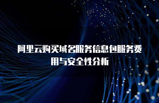 阿里云购买域名服务信息包服务费用与安全性分析