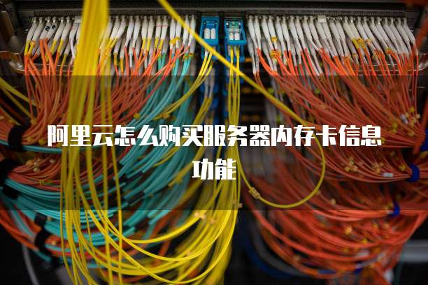 阿里云怎么购买服务器内存卡信息功能