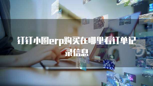 钉钉小圈erp购买在哪里看订单记录信息