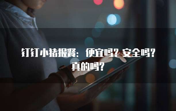 钉钉小猪报餐:便宜吗?安全吗?真的吗?