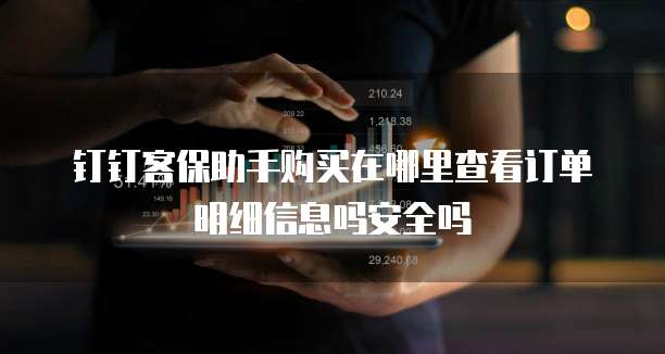 钉钉客保助手购买在哪里查看订单明细信息吗安全吗