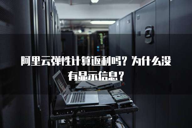阿里云弹性计算返利吗?为什么没有显示信息?
