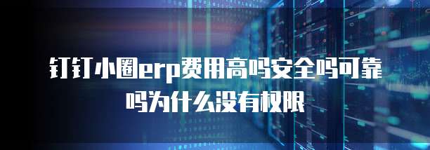 钉钉小圈erp费用高吗安全吗可靠吗为什么没有权限