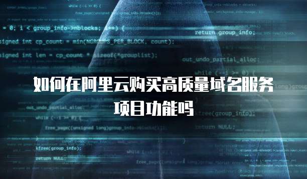 如何在阿里云购买高质量域名服务项目功能吗