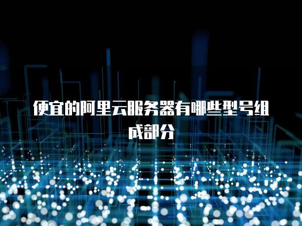 便宜的阿里云服务器有哪些型号组成部分