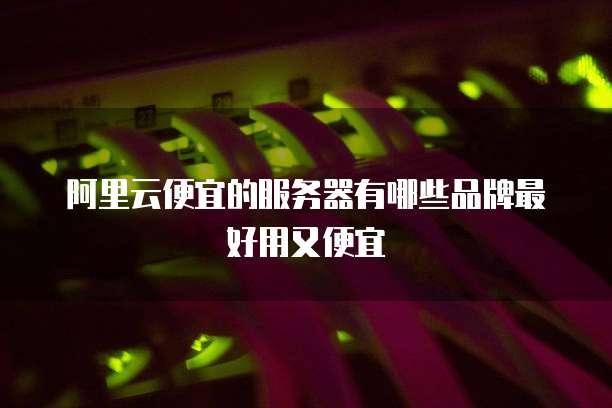 阿里云便宜的服务器有哪些品牌最好用又便宜