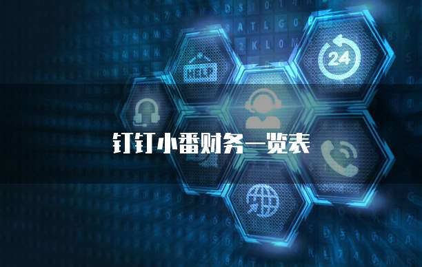 钉钉小番财务一览表