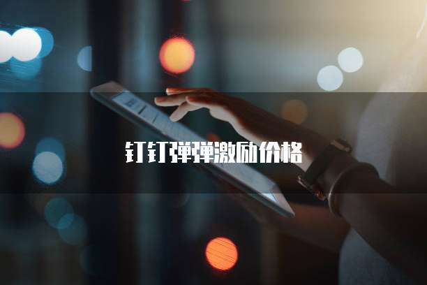 钉钉弹弹激励价格