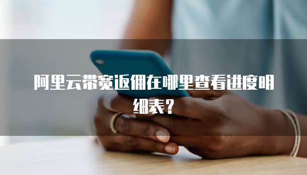 阿里云带宽返佣在哪里查看进度明细表?