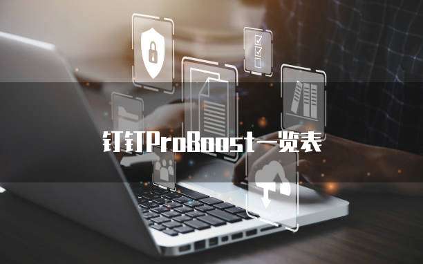 钉钉ProBoost一览表