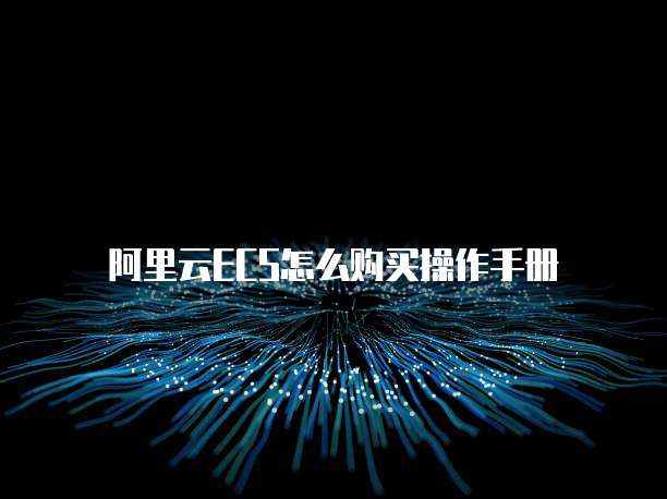 阿里云ECS怎么购买操作手册