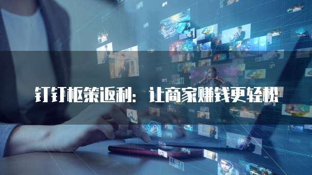 钉钉枢策返利：让商家赚钱更轻松