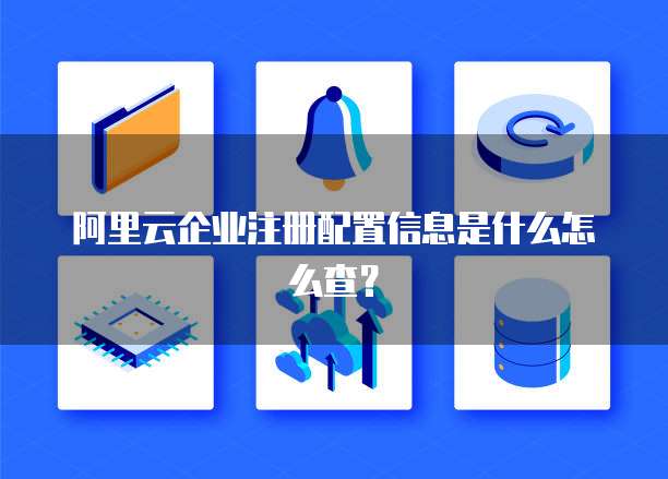 阿里云企业注册配置信息是什么怎么查?