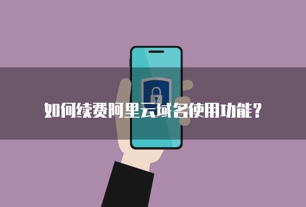 如何续费阿里云域名使用功能?