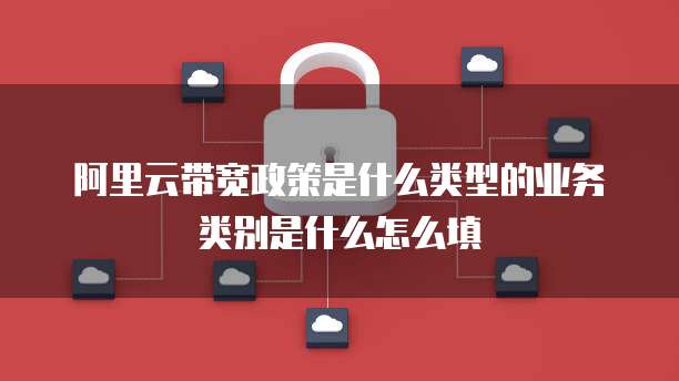 阿里云带宽政策是什么类型的业务类别是什么怎么填