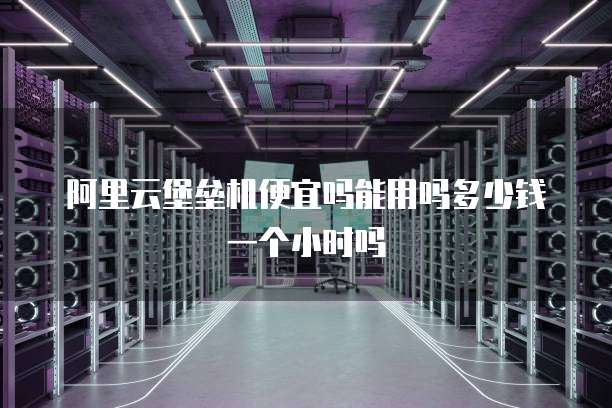 阿里云堡垒机便宜吗能用吗多少钱一个小时吗